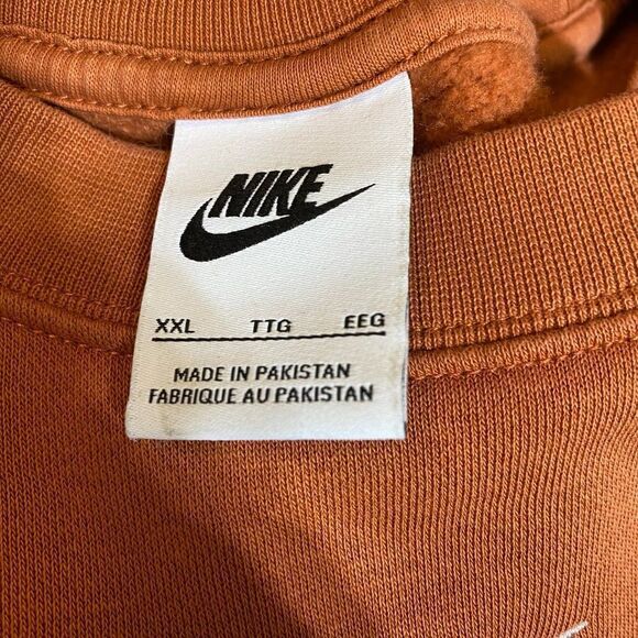 Nike Center Swoosh Logo Pullover Sweatshirt Size XXL Cotton Blend - Picture 7 of 8